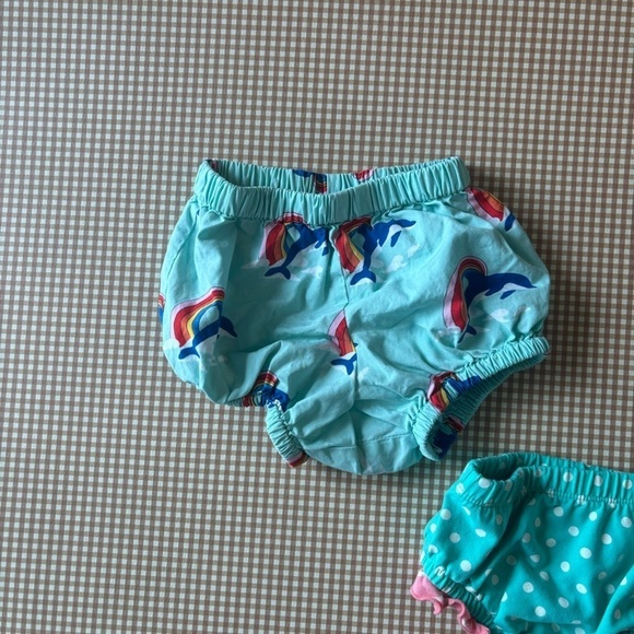 2 Bloomers Matilda Jane + Hanna Andersson polka dot/dolphin print. 12-18 mo/2T - Picture 2 of 7